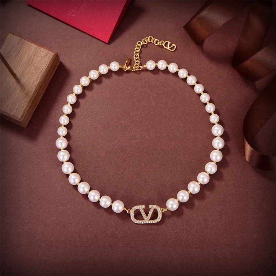 Valentino logo necklace