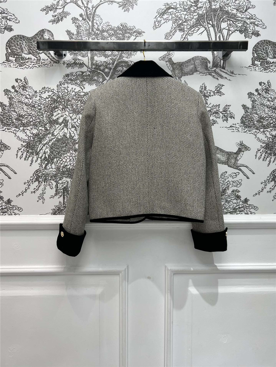 Ch**el tweed woven velvet jacket