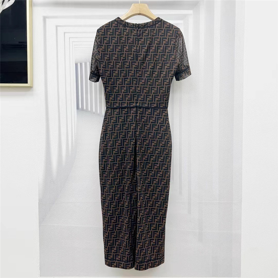 F**di ff logo short sleeve dress