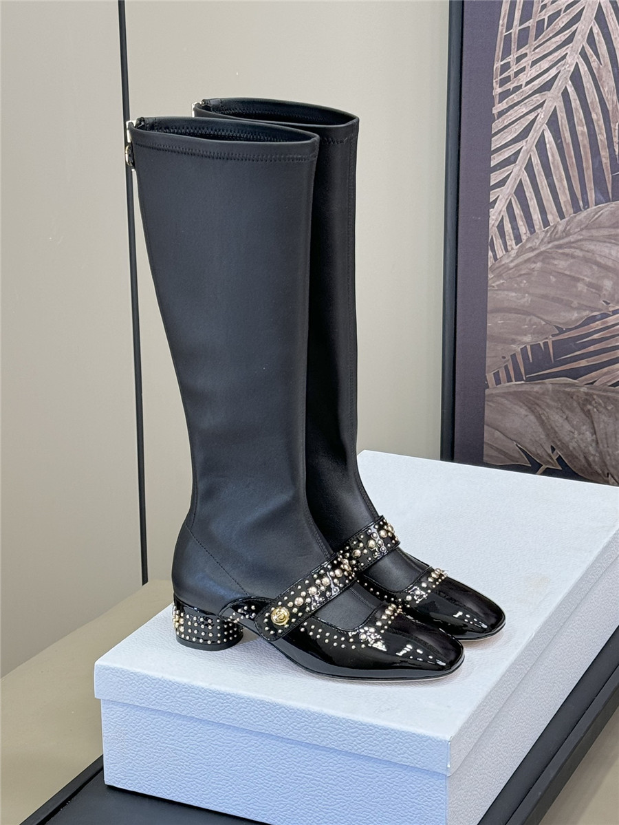 Dior Stretch Lambskin Long Boots