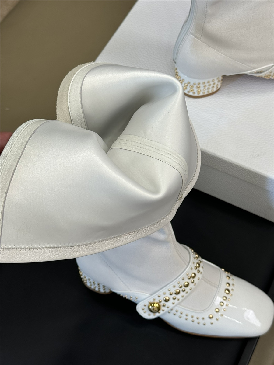 D10r stretch lambskin long boots