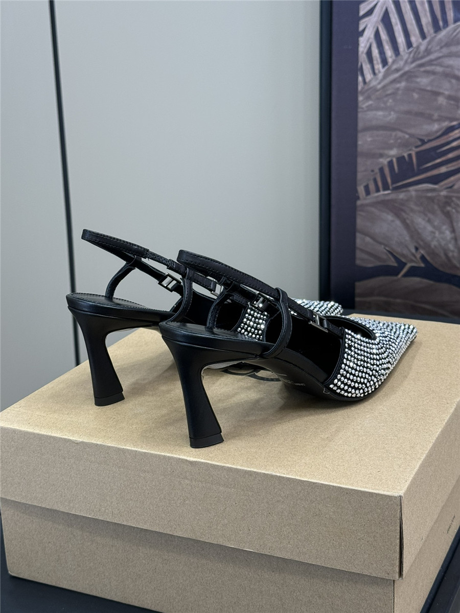 yves sa1nt lau*nt y51 D1am0nd slingback sandals