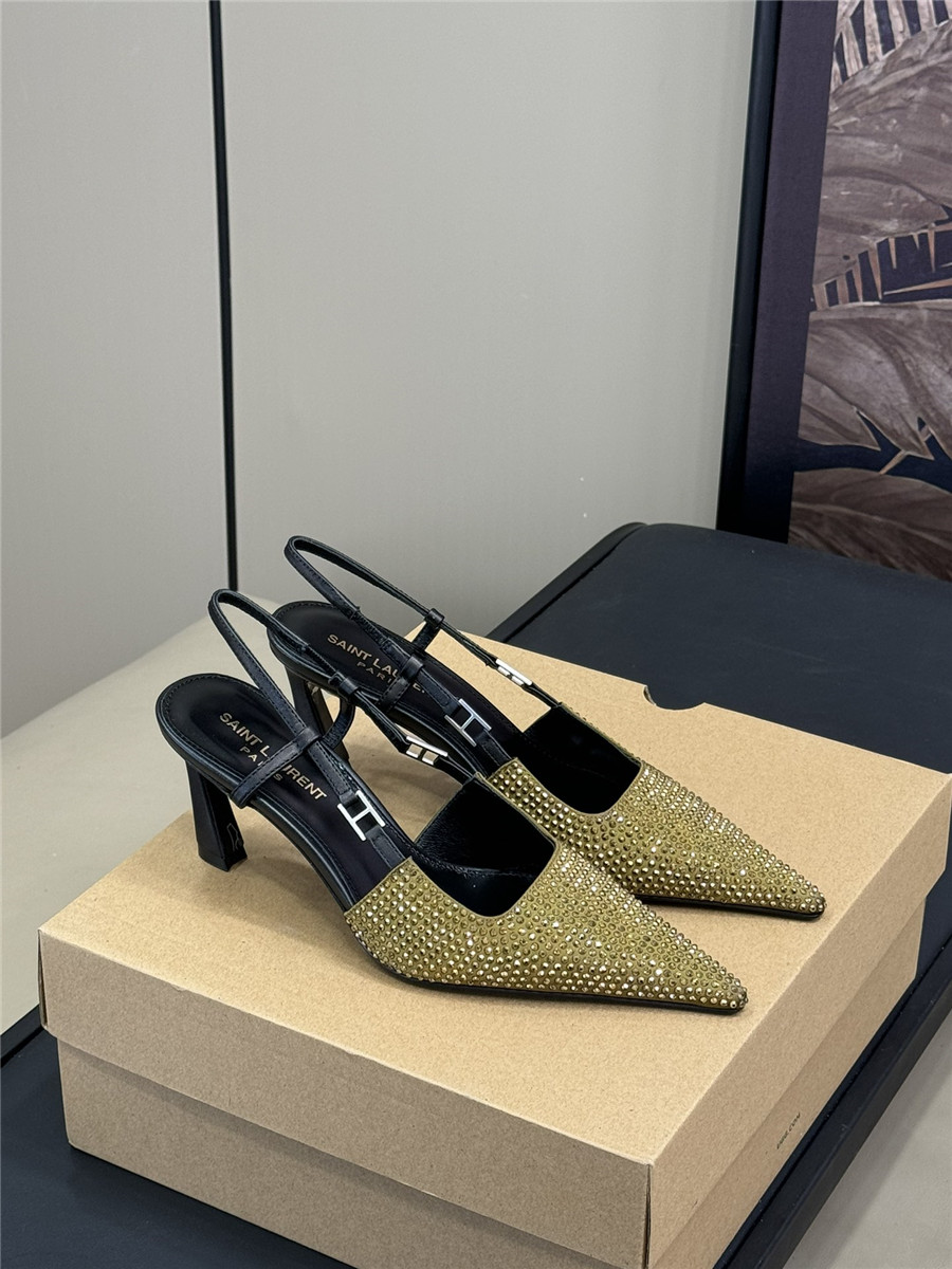 Yves Saint Laurent YSL Diamond Slingback Sandals