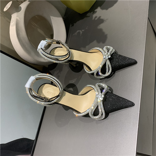 mach and mach bow rhinestone heels