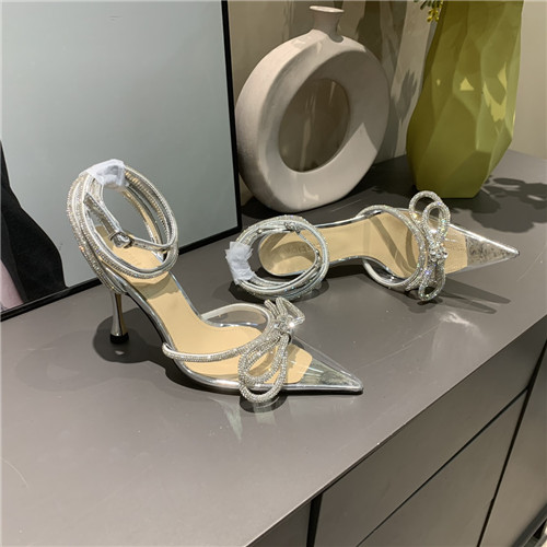 mach and mach bow rhinestone high heels
