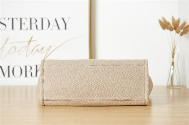 Ch**el off white woolen plaid beach bag