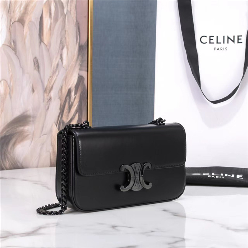 Ce1i*e triomphe shoulder bag in shiny calfskin