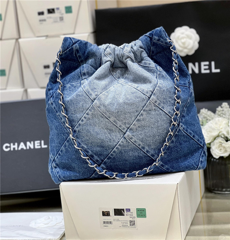 Ch**el 22 handbag denim bag