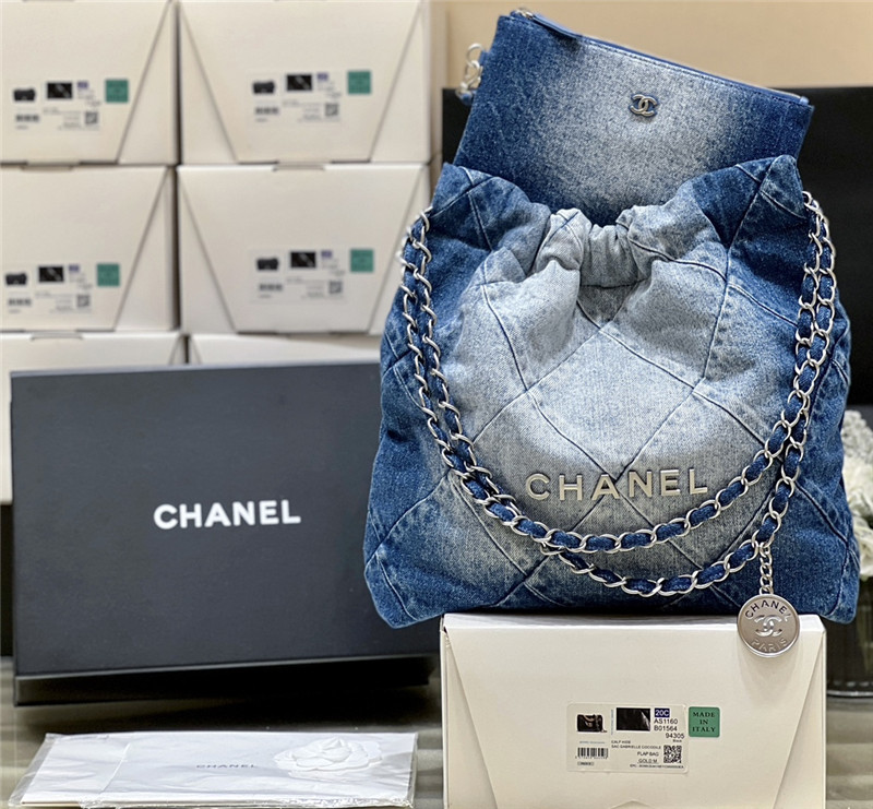 Ch**el 22 handbag denim bag