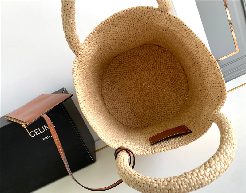 Ce1i*e straw bucket bag