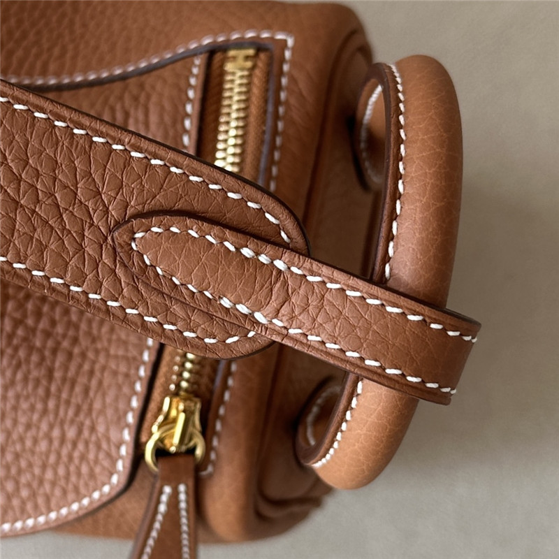 Hermes Mini Lindy Bag Brown