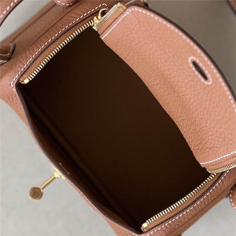 Hermes Mini Lindy Bag Brown