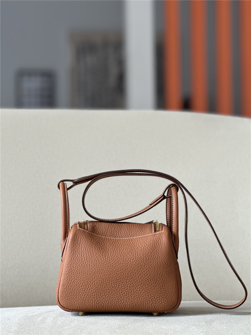 Hermes Mini Lindy Bag Brown