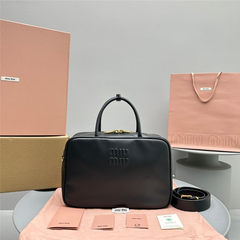 Miu Miu Leather Beau Bag Black