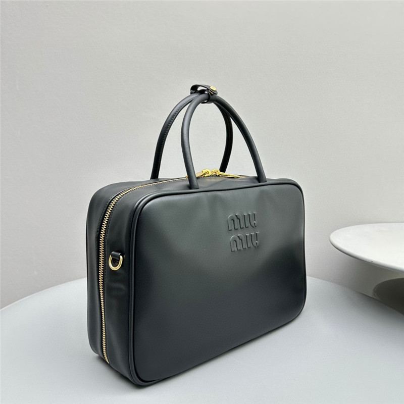 Miu Miu Leather Beau Bag Black