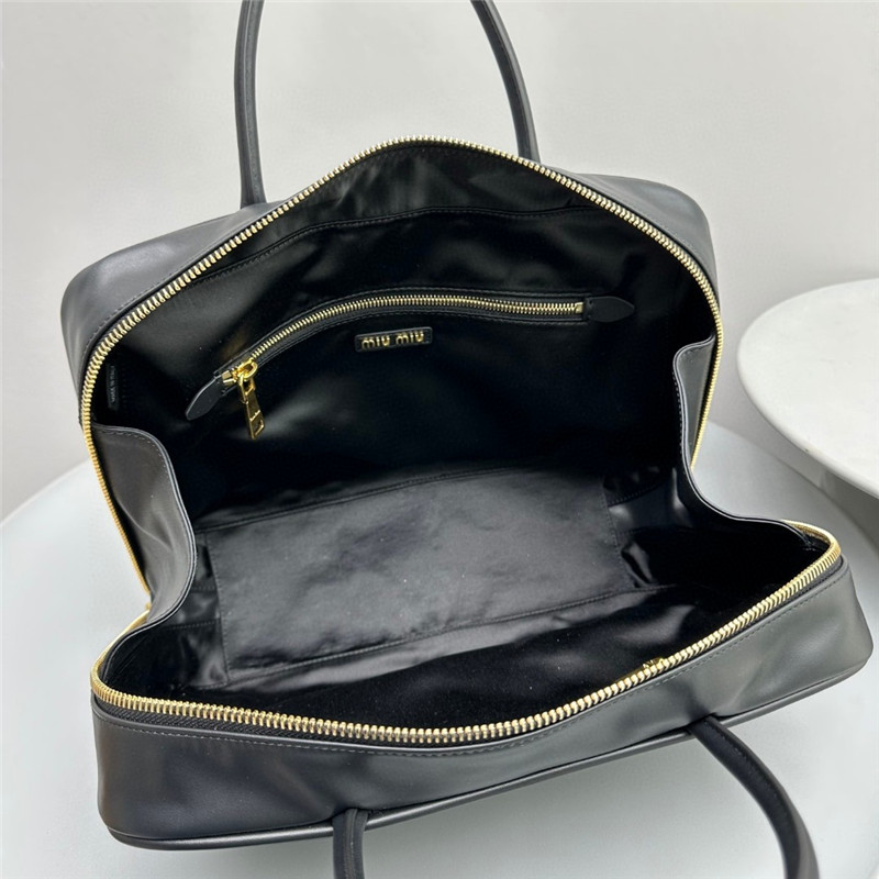 Miu Miu Leather Beau Bag Black