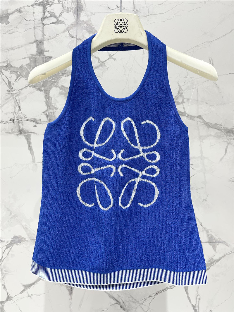 Loewe logo jacquard halterneck vest