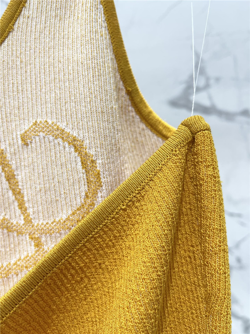 L0ew* logo jacquard halterneck vest