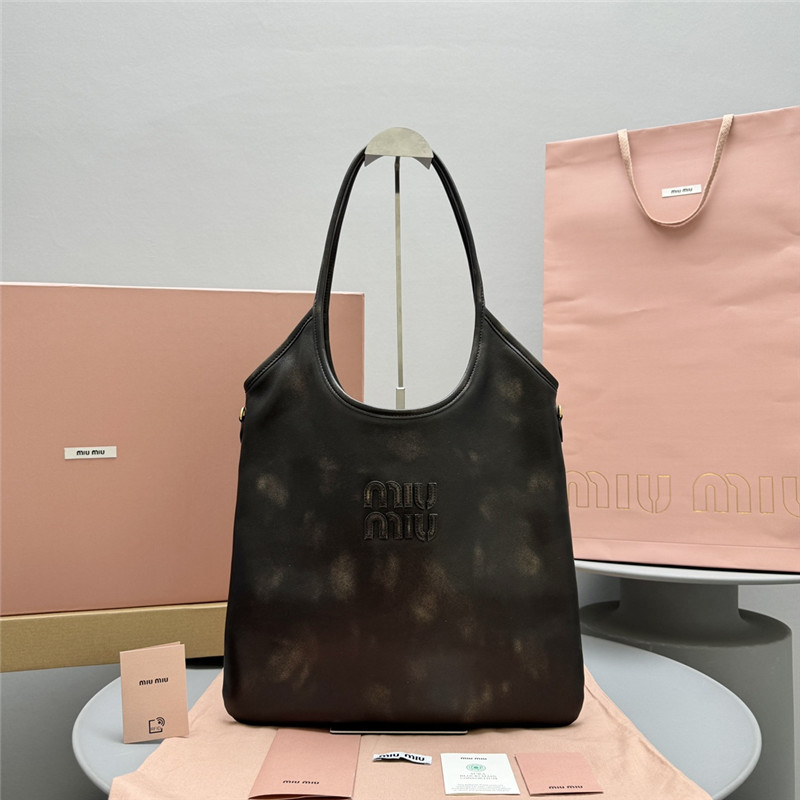 Miu Miu Logo Hobo Shoulder Bag
