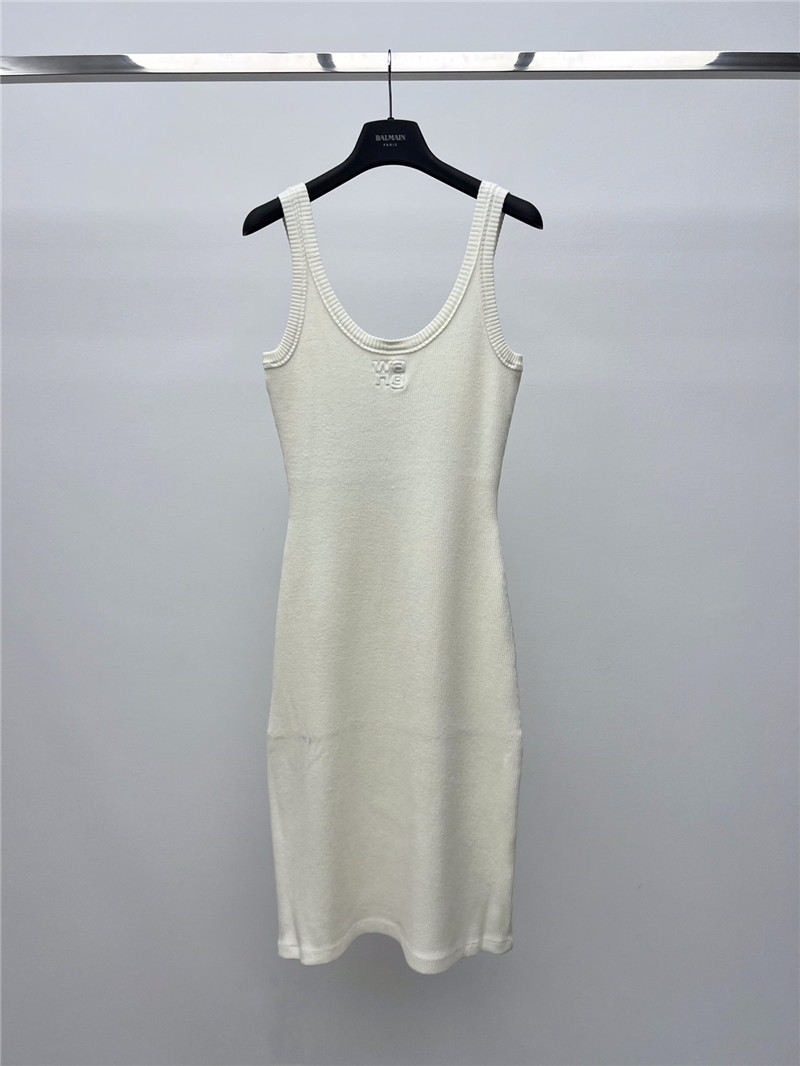 Alexander wang logo embossed knitted sundress
