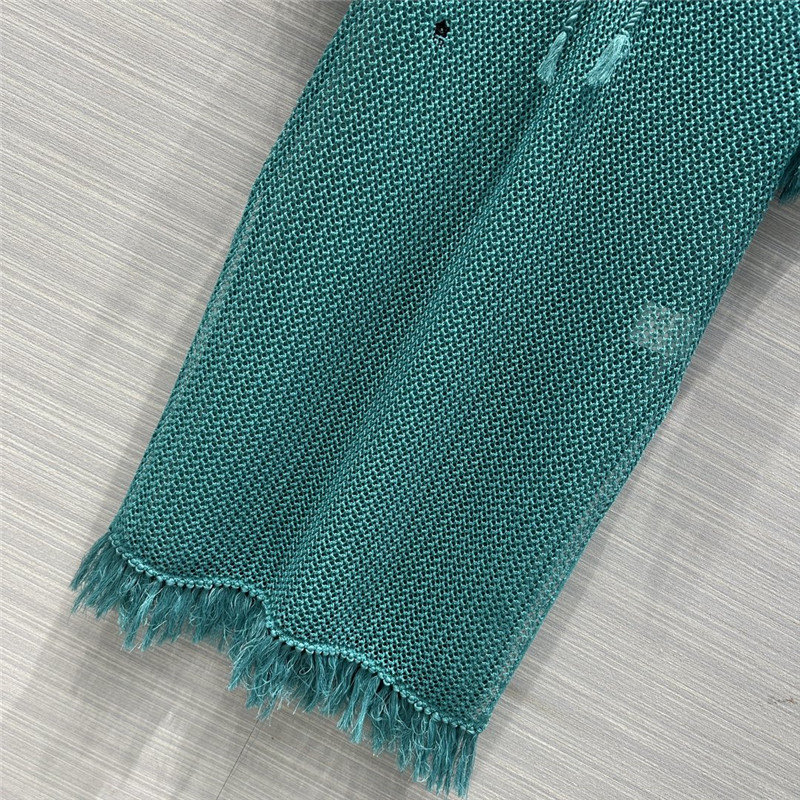 D10r wispy crochet knit smock dress