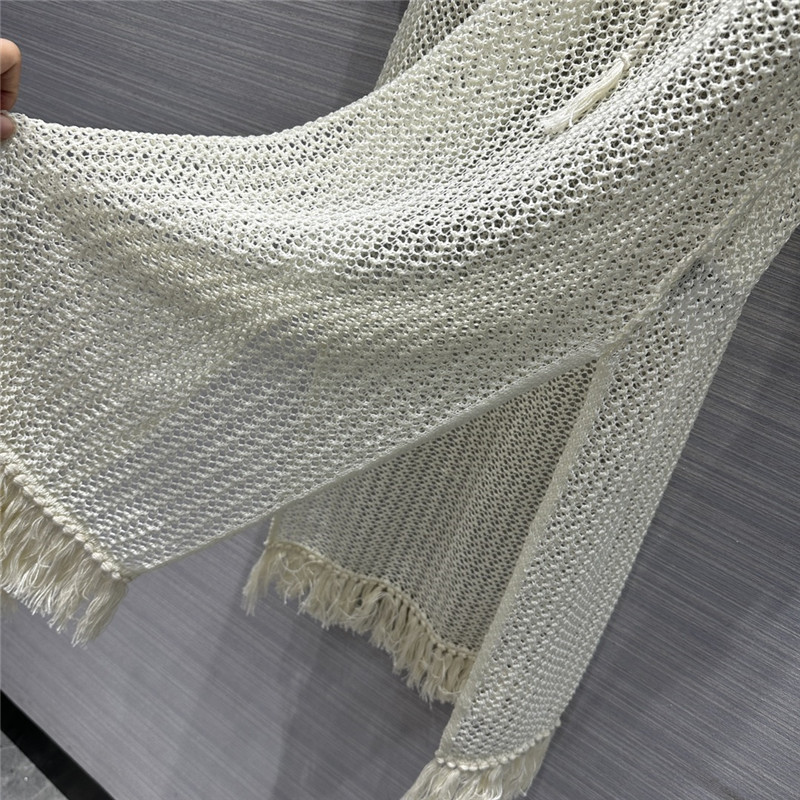 D10r wispy crochet knit smock dress