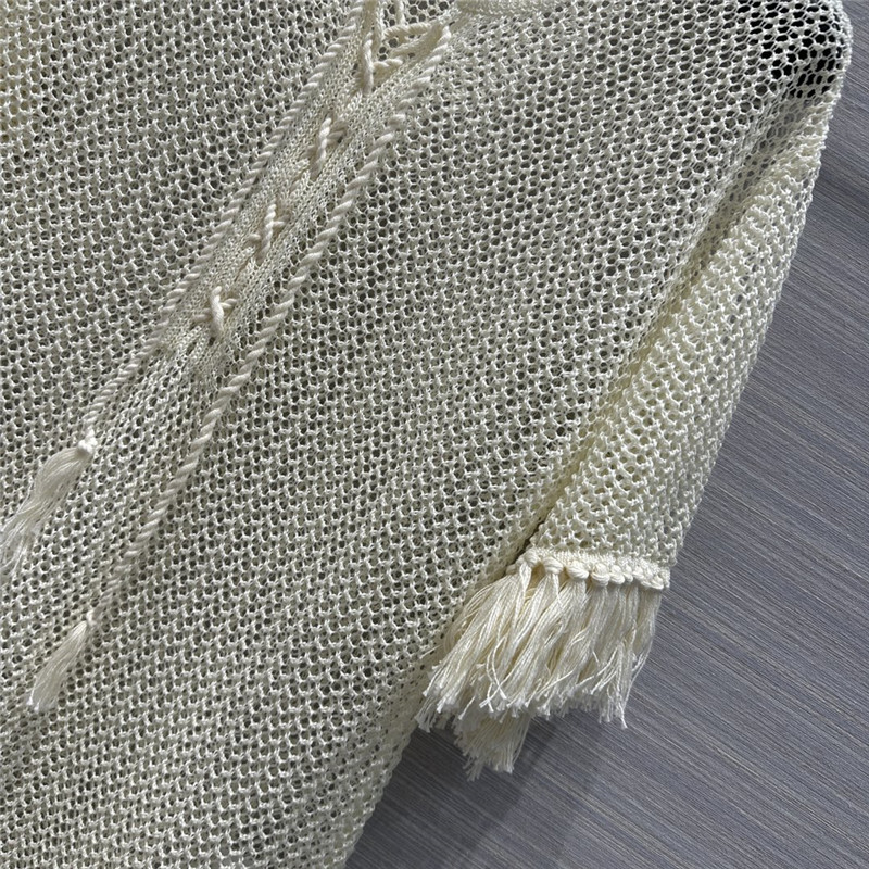 D10r wispy crochet knit smock dress