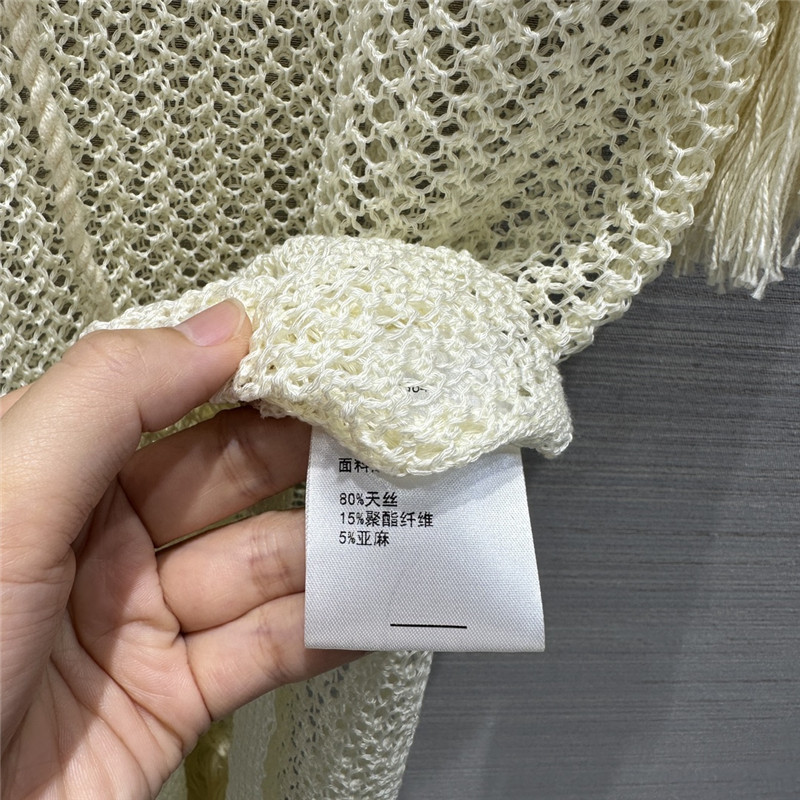 D10r wispy crochet knit smock dress