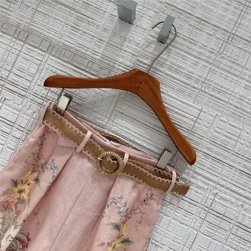 zimm linen cotton high waisted shorts