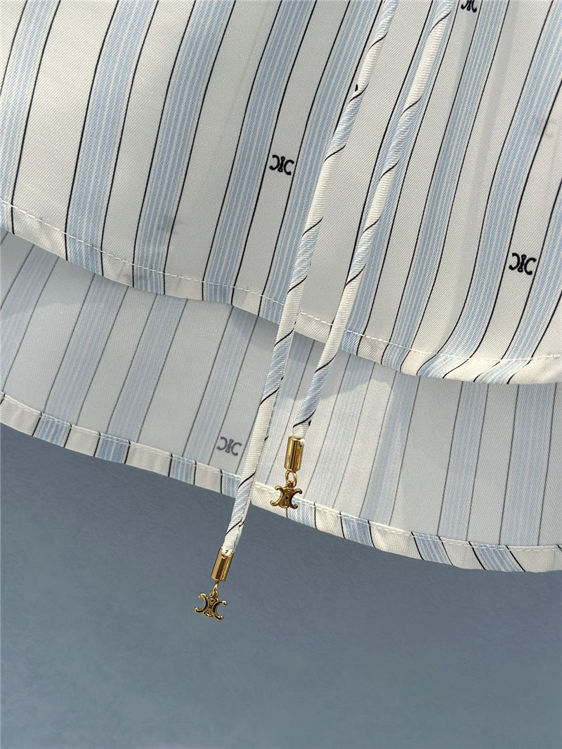 Ce1i*e logo striped arc de triomphe tie shirt