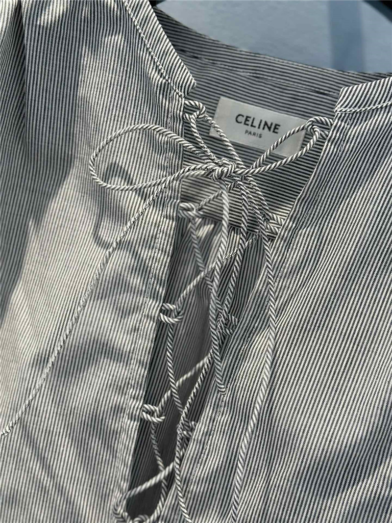 Ce1i*e logo striped arc de triomphe tie shirt