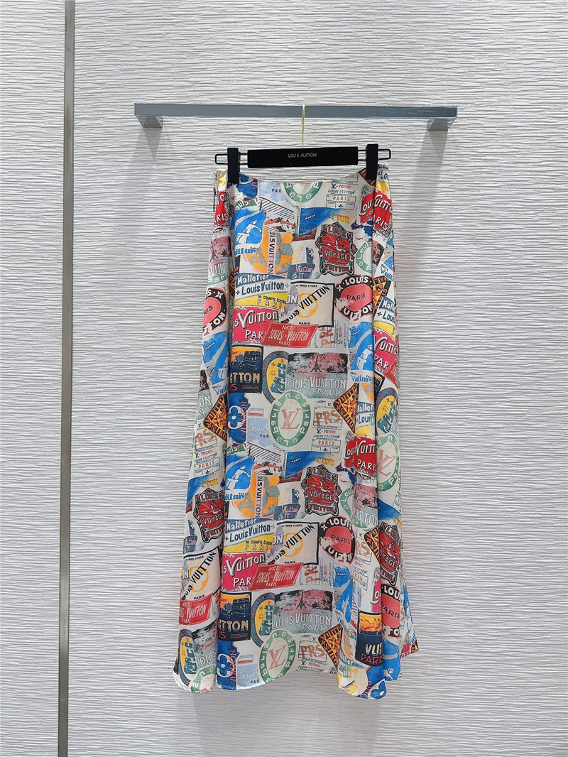 l0vis Vvtt0n lv elysee palace printed long skirt