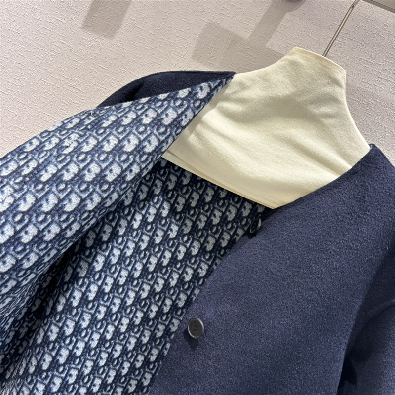 D10r striped letter jacquard jacket