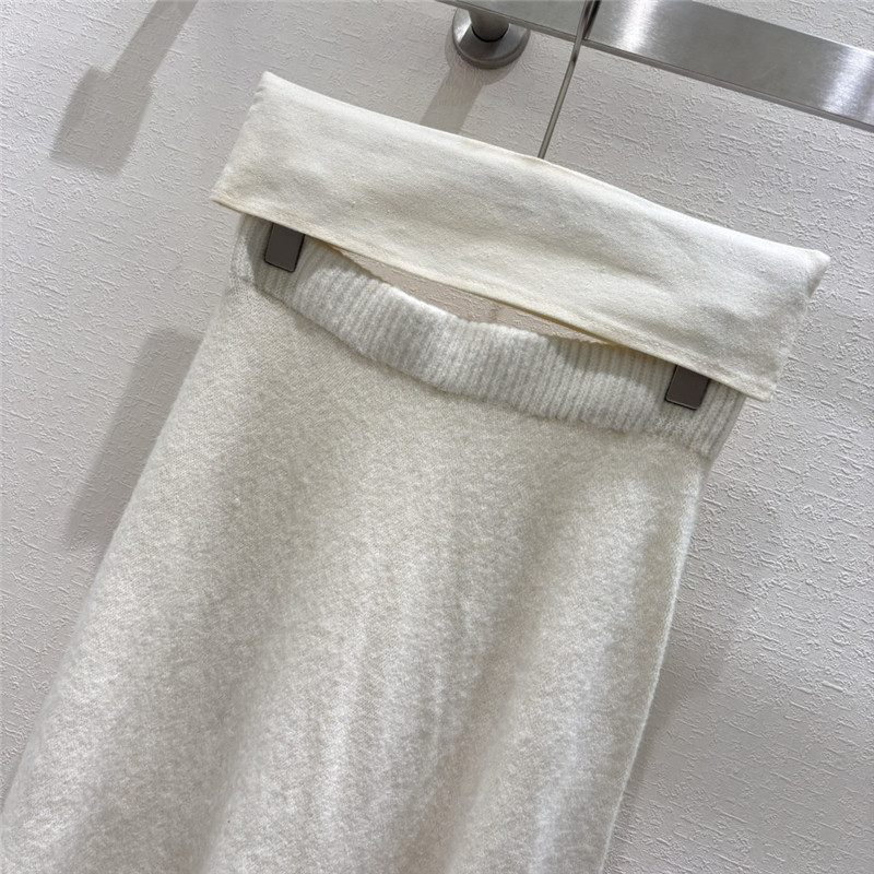 Wool fox fur top coat wool skirt suit