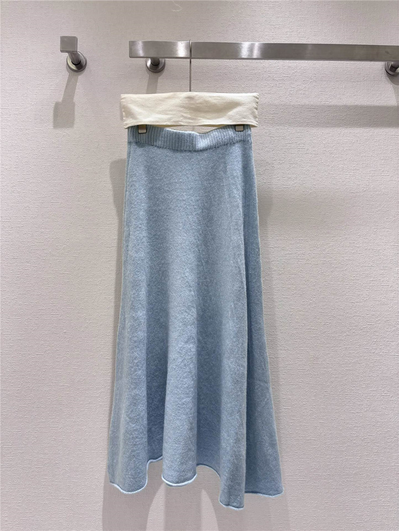 Wool fox fur top coat wool skirt suit