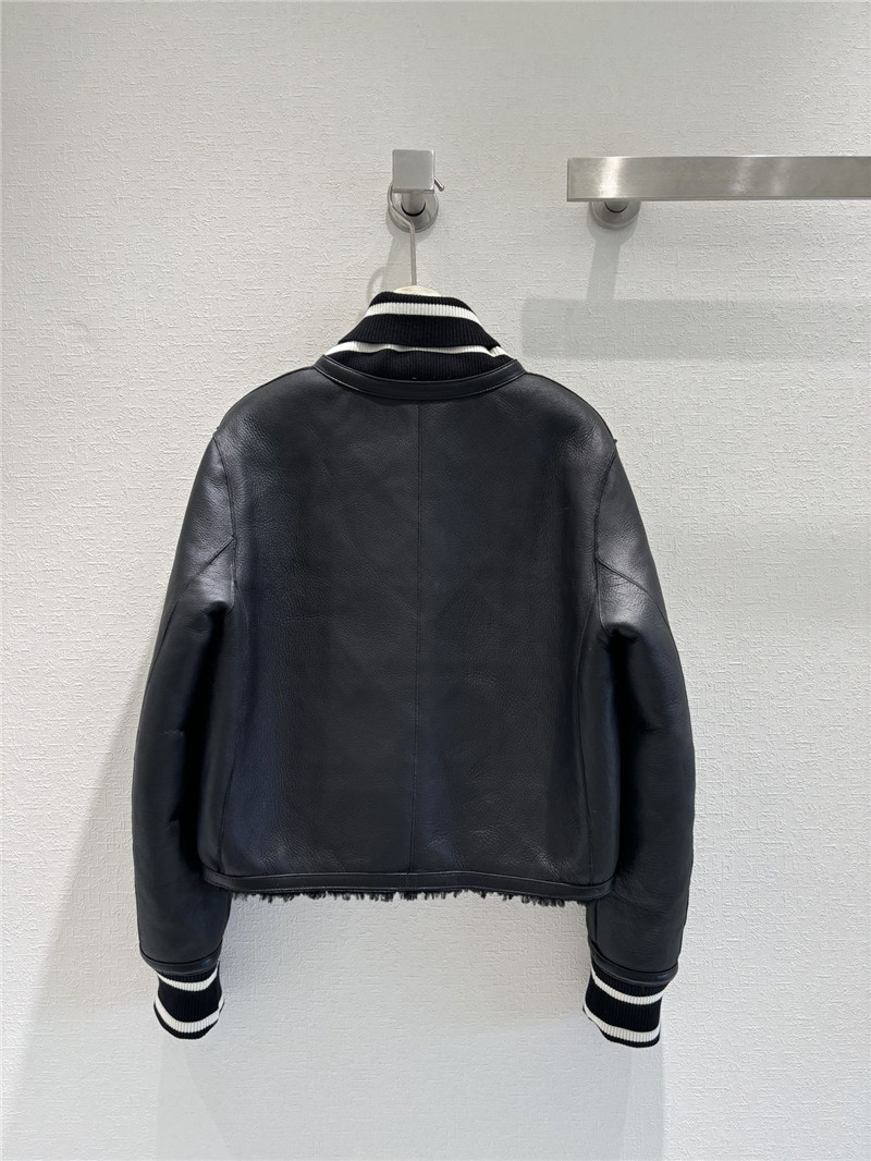 D10r teddy check baseball jacket