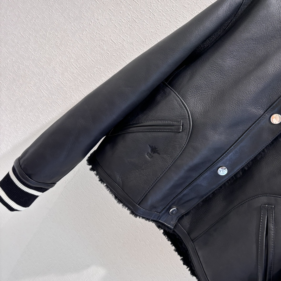 D10r teddy cashmere baseball jacket