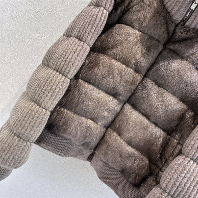 L0r0 P1ana mink cashmere knitted goose down jacket