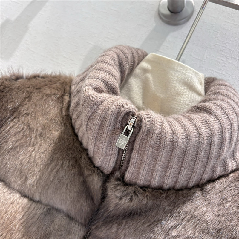 L0r0 P1ana mink cashmere knitted goose down jacket