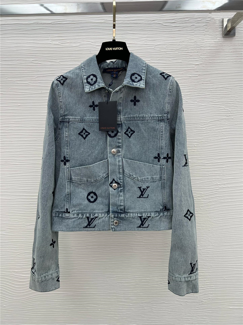 Louis Vuitton LV Logo embroidered denim jacket