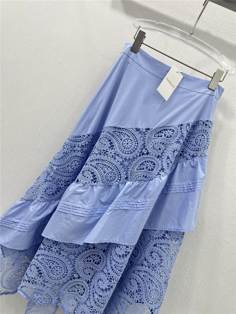 zimm water-soluble lace patchwork irregular skirt