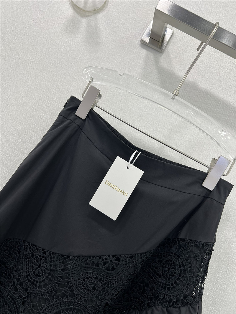 zimm water-soluble lace patchwork irregular skirt