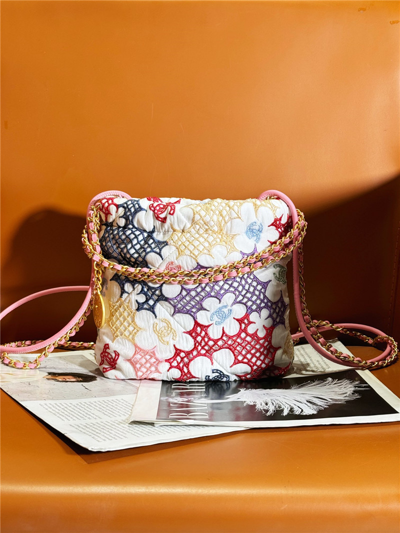 Ch**el flower patterns mini 22 bag