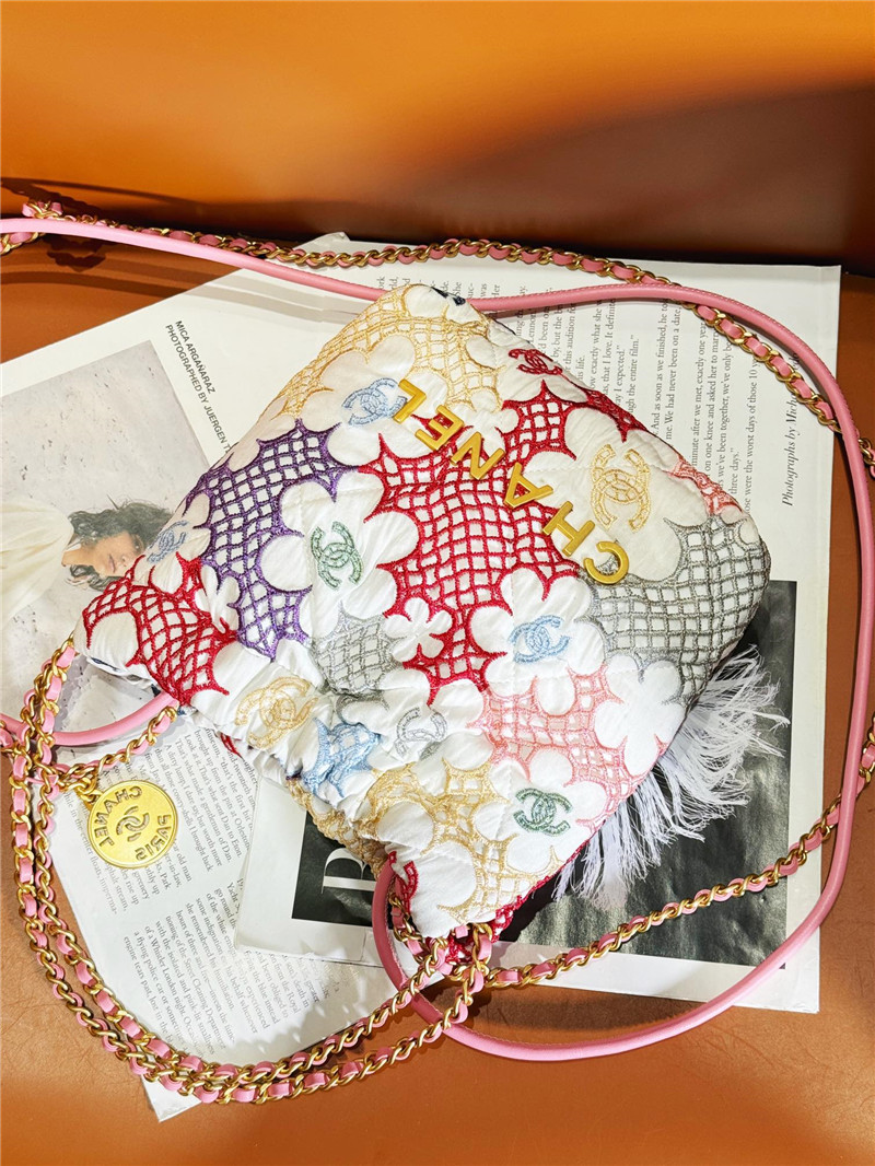 Ch**el flower patterns mini 22 bag
