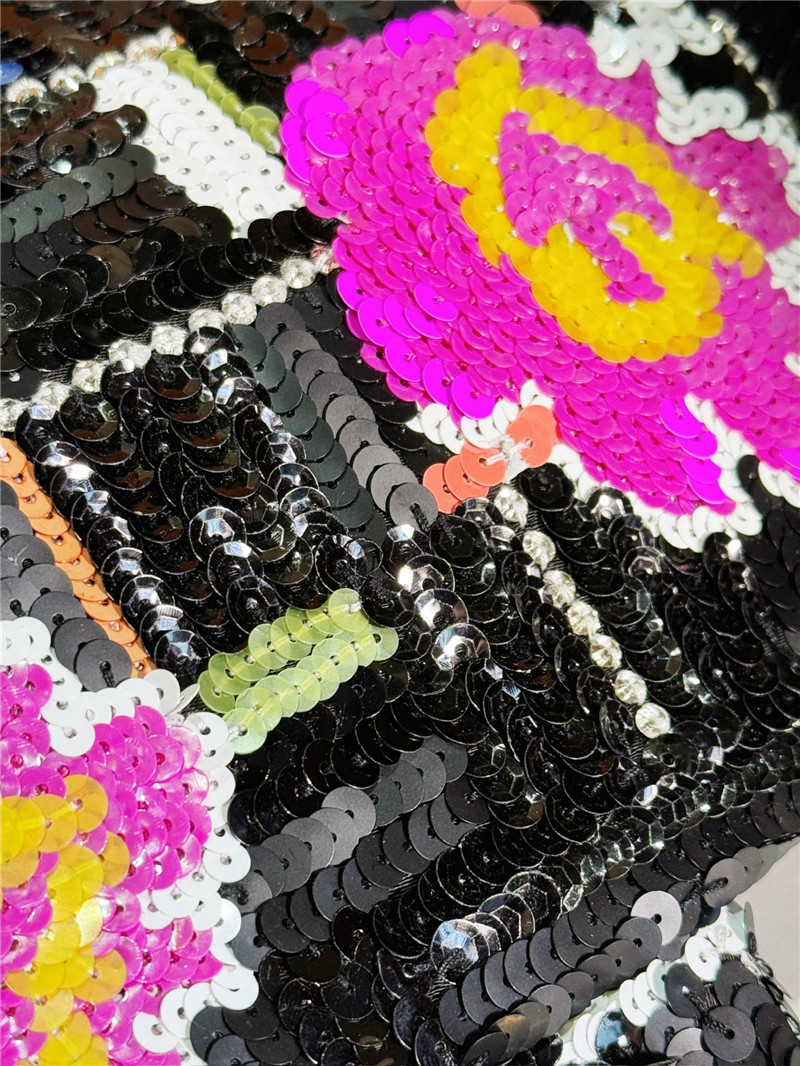 Ch**el flower sequin classic cf bag