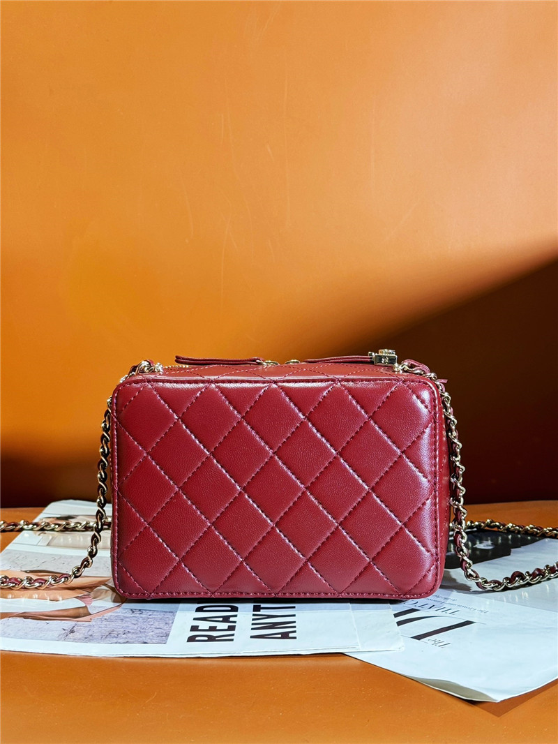 Ch**el wine red camera bag