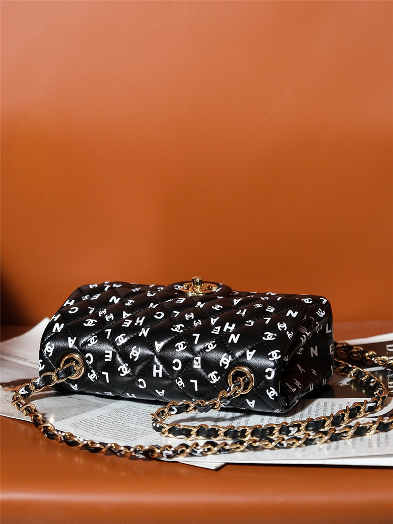 Ch**el limited edition graffiti letter cf bag small