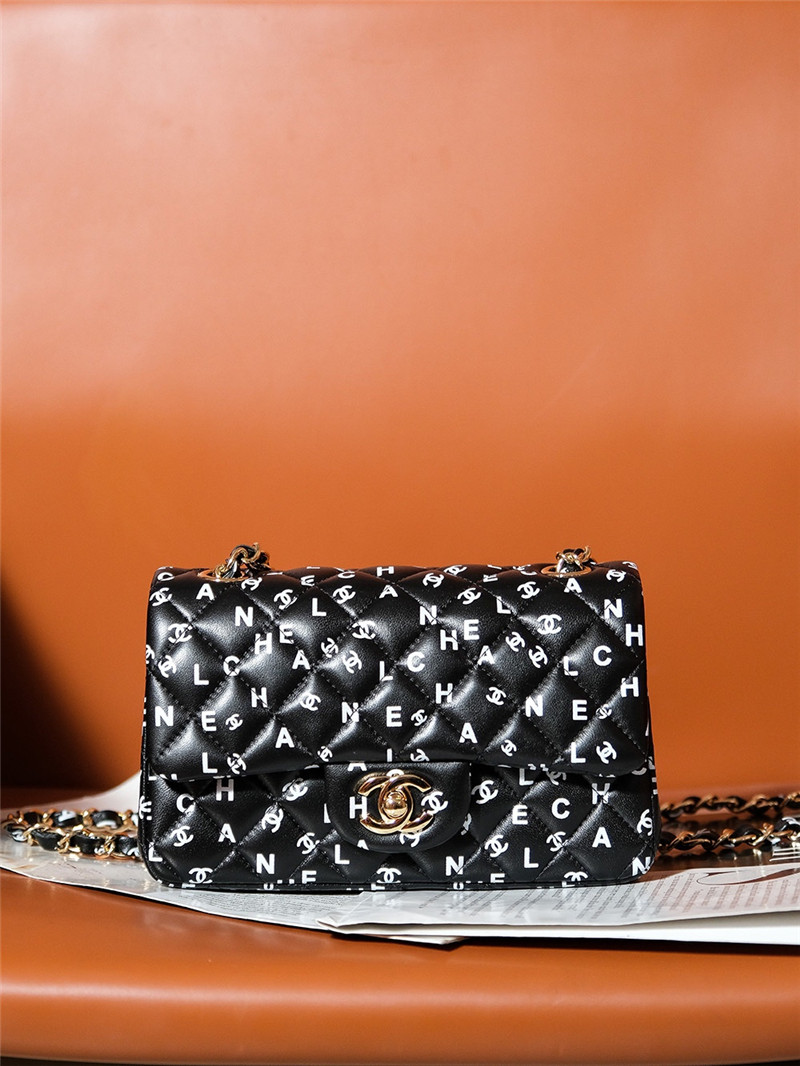 Ch**el limited edition graffiti letter cf bag small