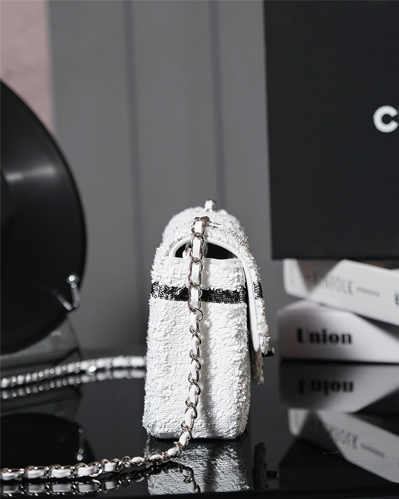 Ch**el bow sequin cf bag