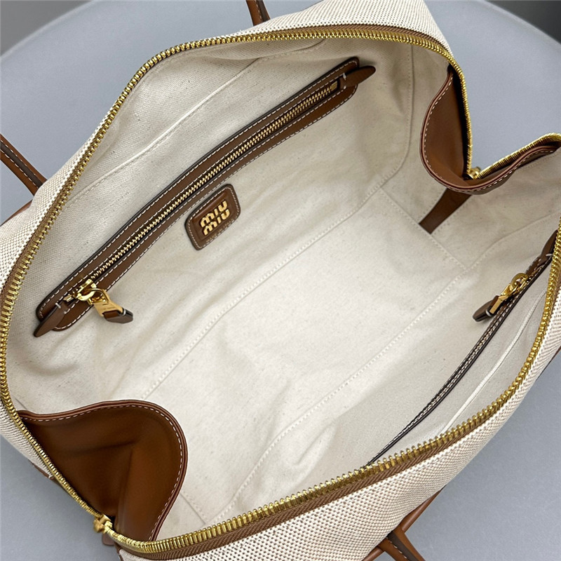 Miu Miu Canvas Bowling Bag